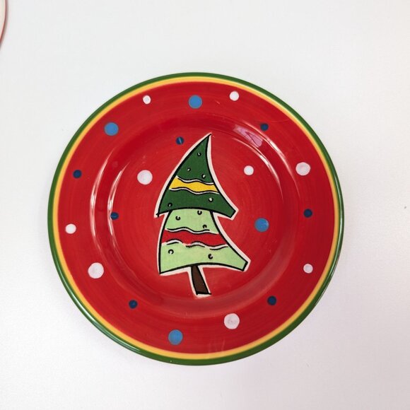 Bella Casa by Ganz Set of 4 Christmas Dessert Plates - Picture 7 of 8